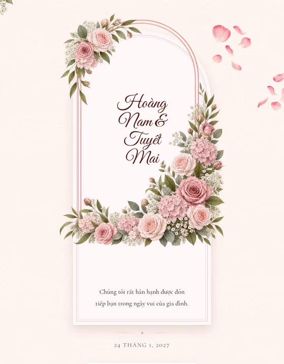 Thiệp cưới Hoàng Nam & Tuyết Mai