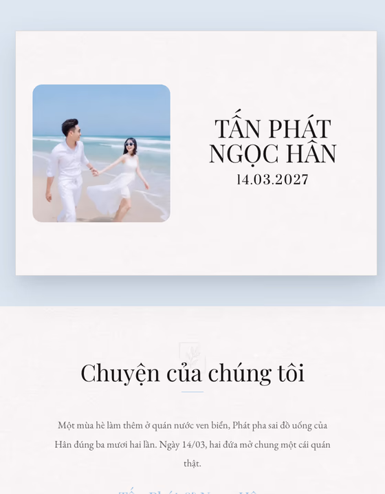 Preview of the Tình Khôi template